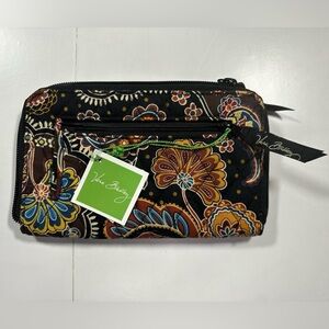 Vera Bradley Kensington Zip Around Wallet NWT Brown Quilted Paisley Retired 2007